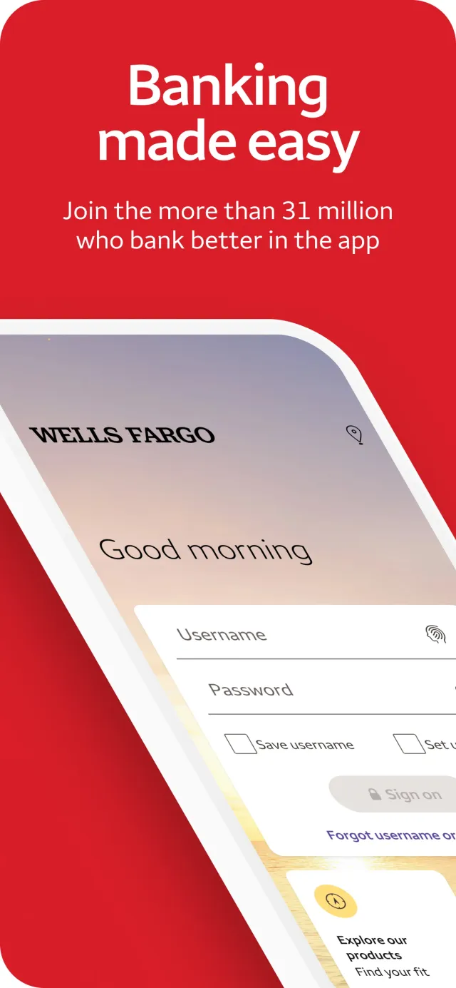 Wells Fargo Mobile® - Screen 1