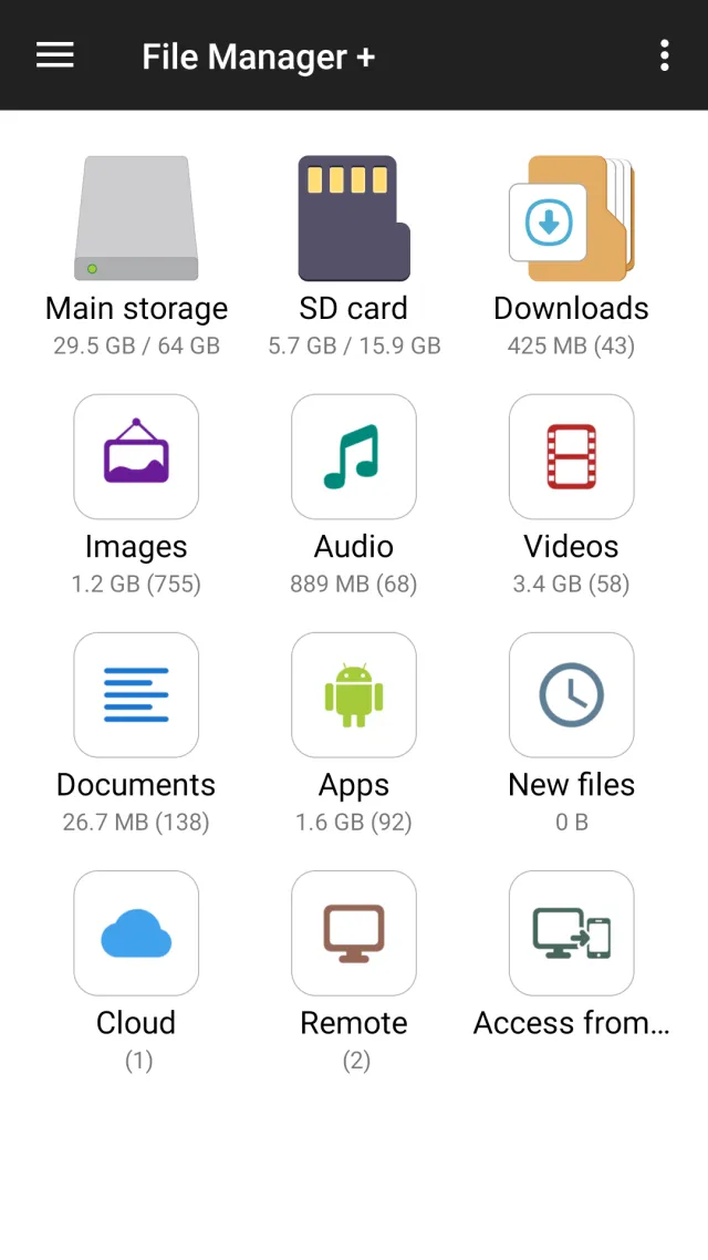 File Manager - Screen 1