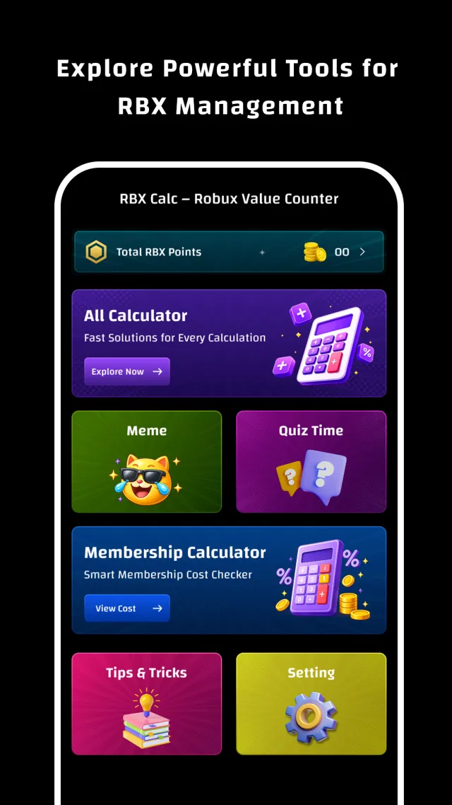 RBX Calc - Robux Value Counter - Screen 1