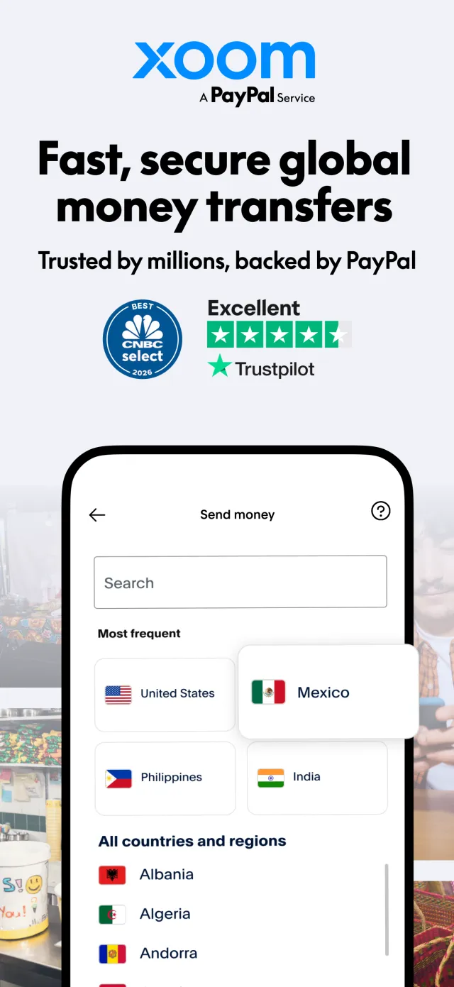 Xoom: Send Money & Transfer - Screen 1