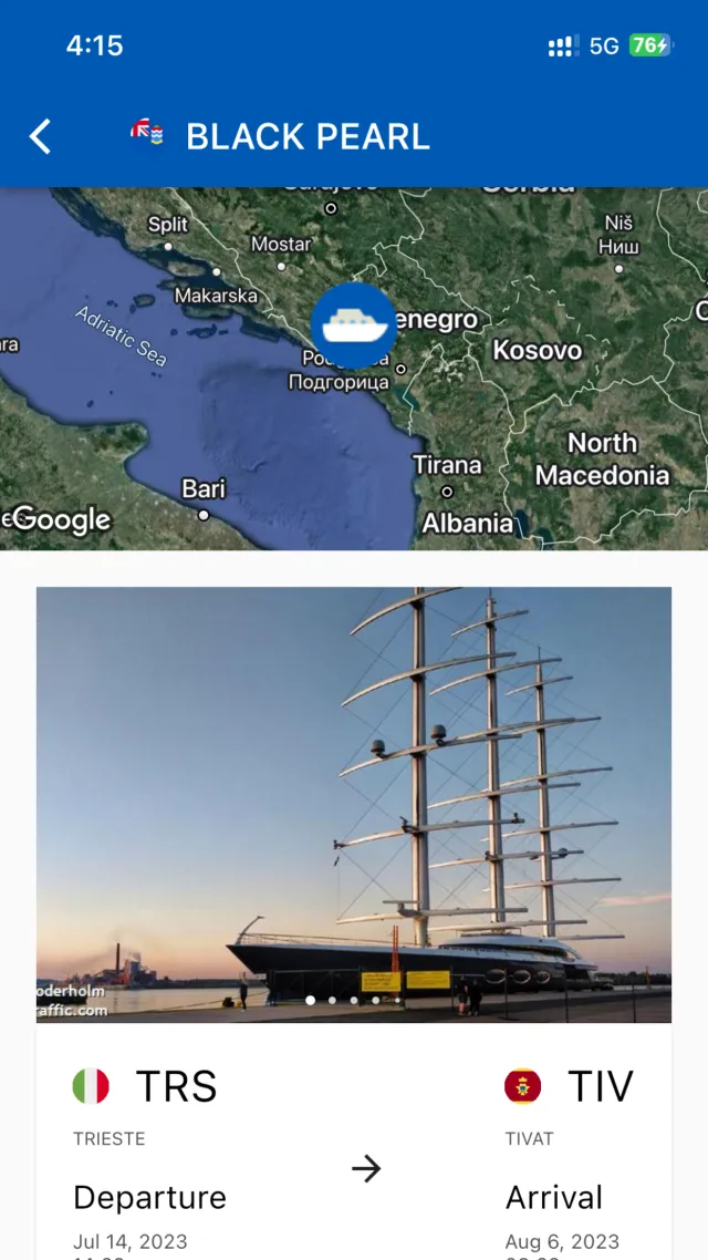 Vessel Tracking - Ship Radar - Screen 2