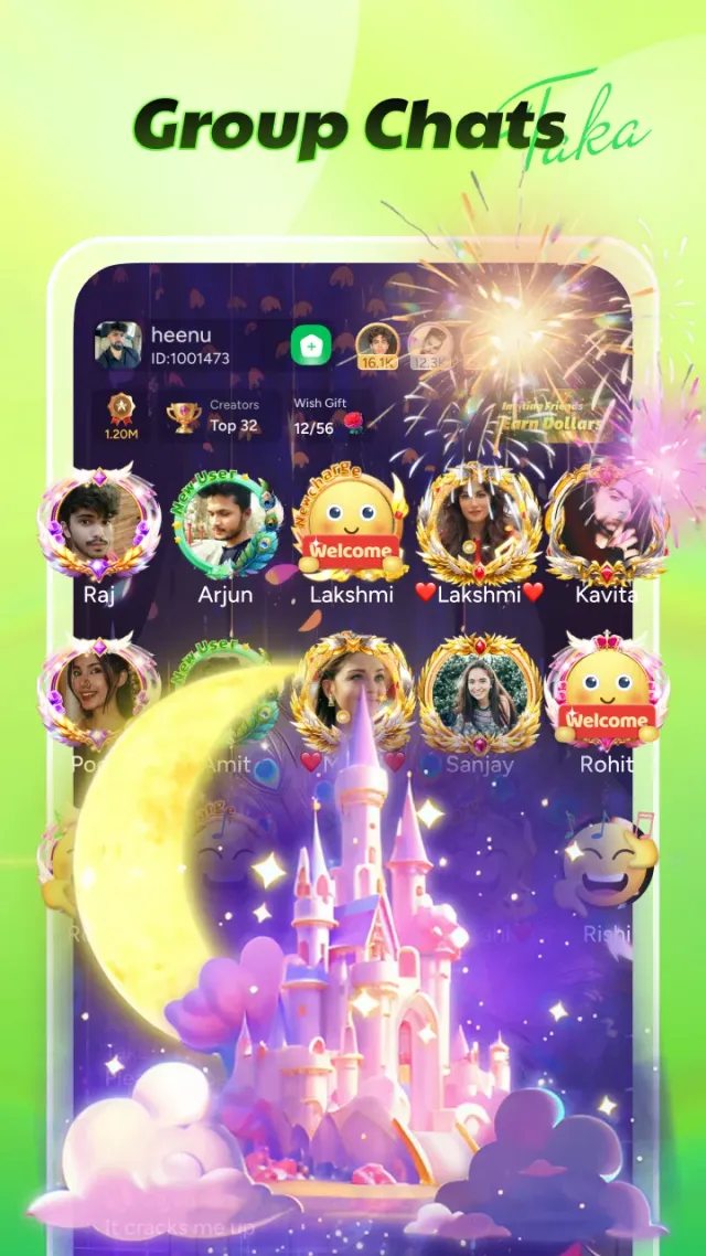 Taka - Chat, Live, Games room - Screen 4