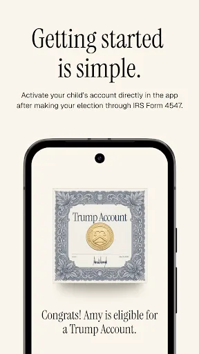 Trump Accounts: Official App - Screen 4