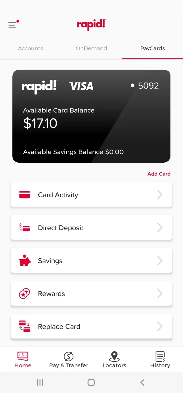 rapid! Pay - Screen 5
