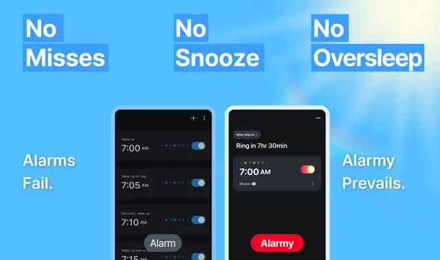 Alarmy - Alarm Clock & Sleep - Screen 1