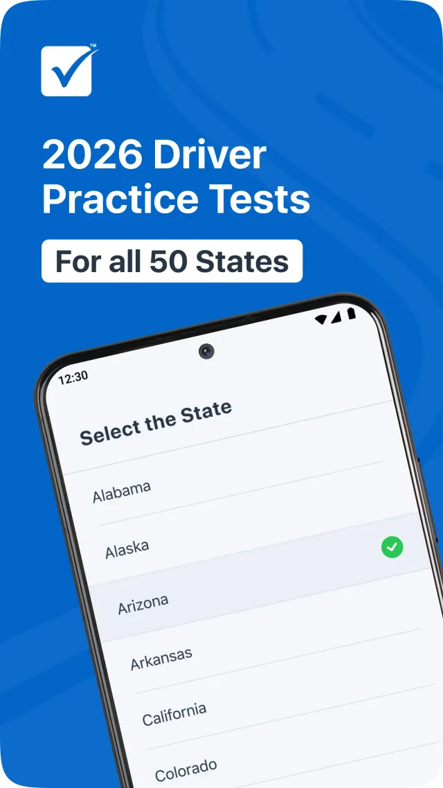 Driver Written Test: 2026 Test - Screen 1