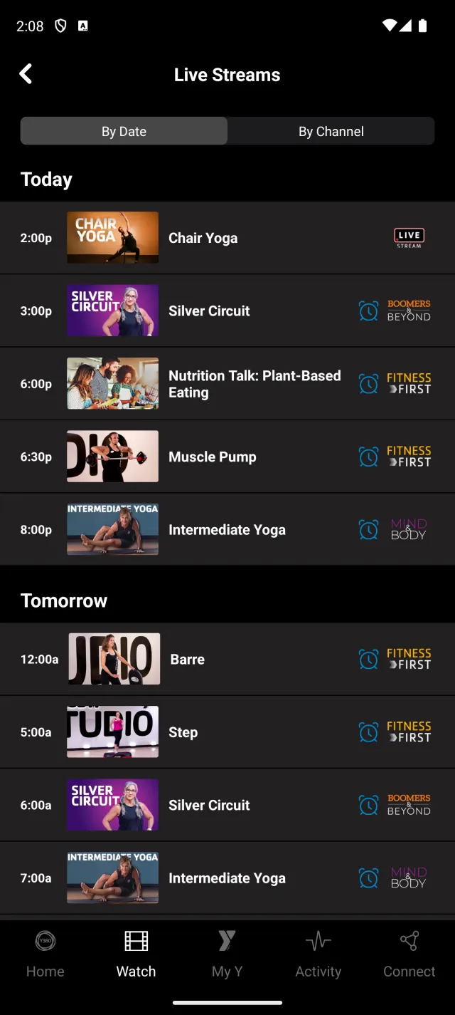 YMCA360 - Screen 4