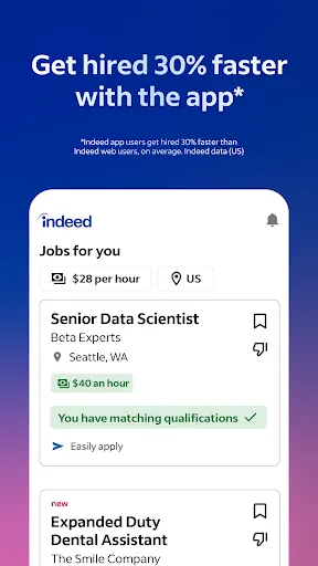 Indeed Job Search - Screen 1