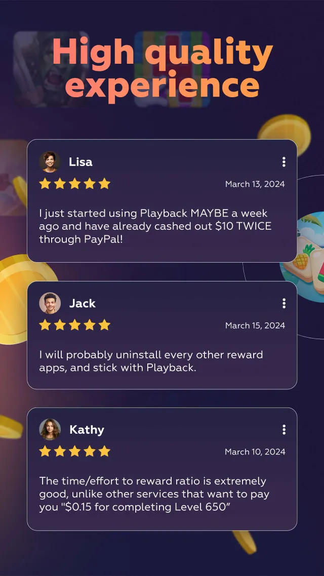 Playback: Get Paid to Play - Screen 2