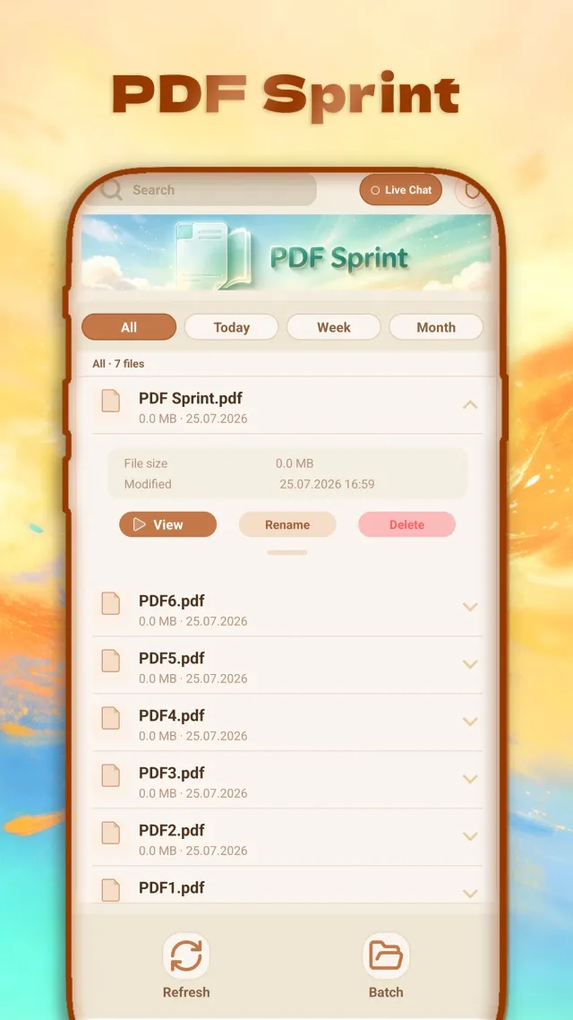 PDF Sprint - Screen 1