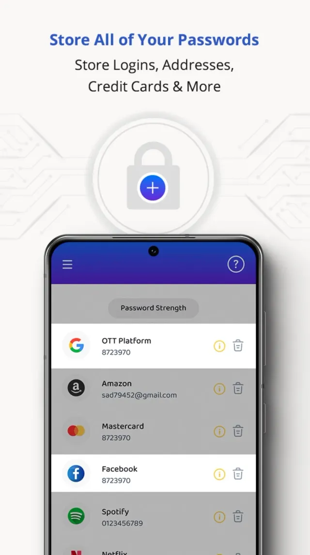 Password Manager & Files - Screen 2