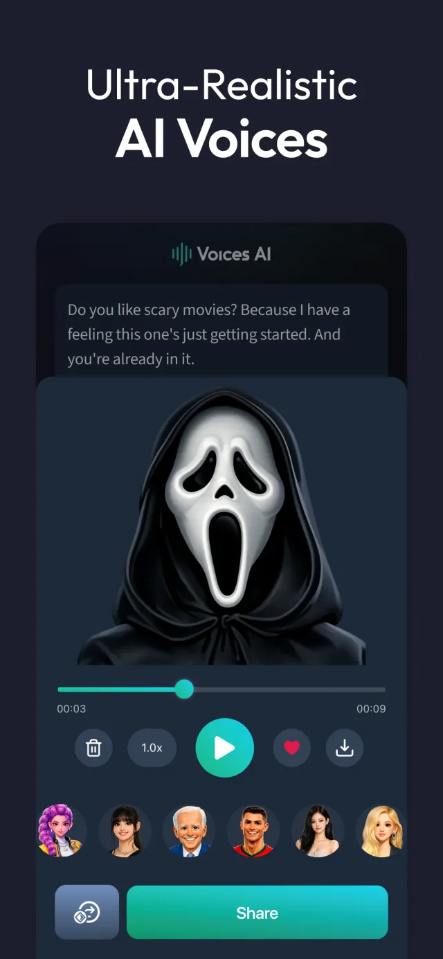 Voices AI: Voice Changer - Screen 2