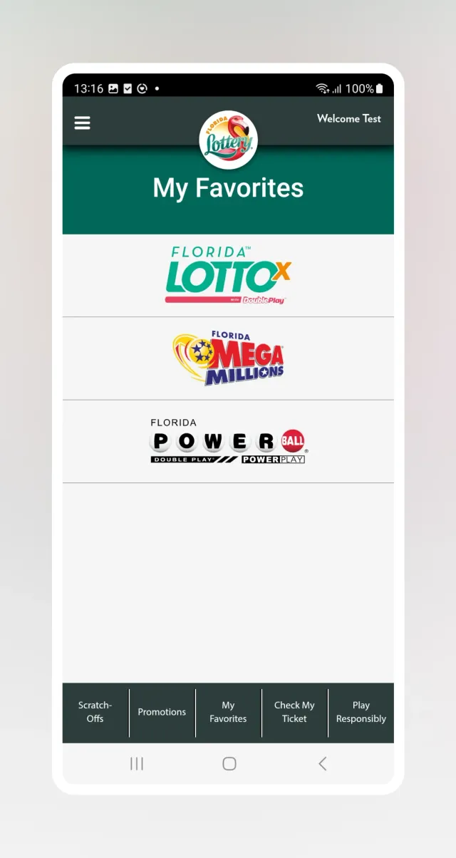 Florida Lottery - Screen 3