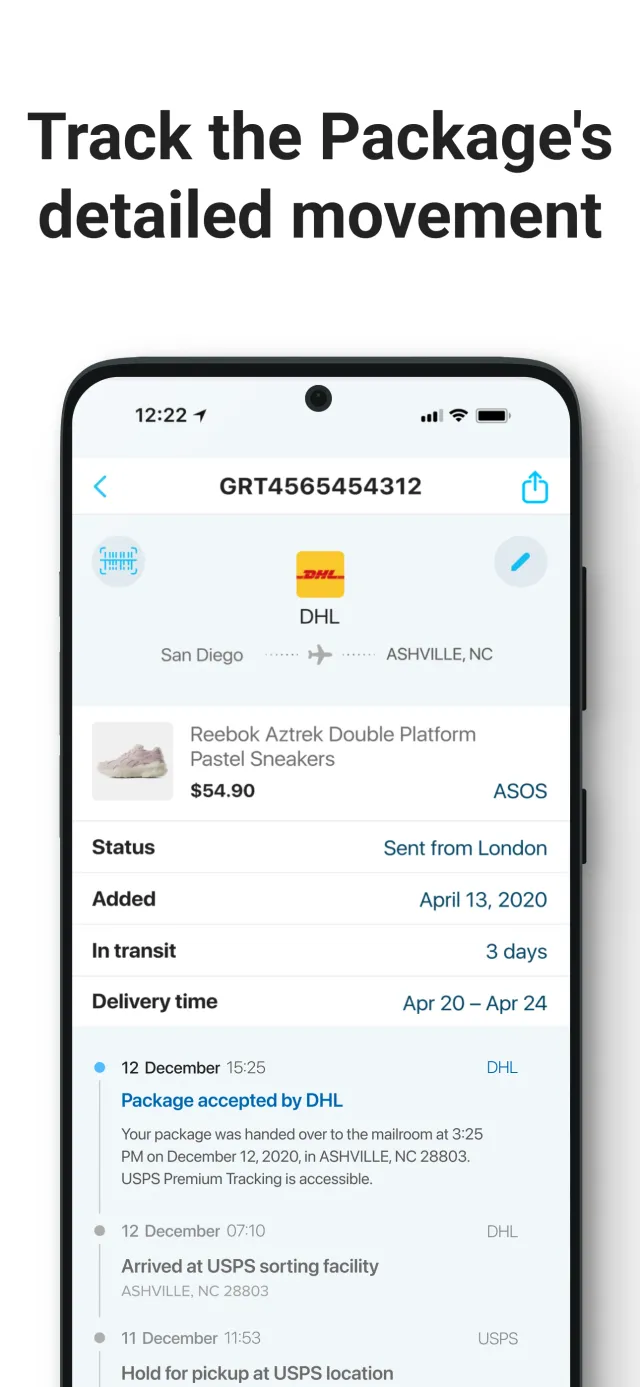 Package Tracker - pkge Mobile - Screen 5