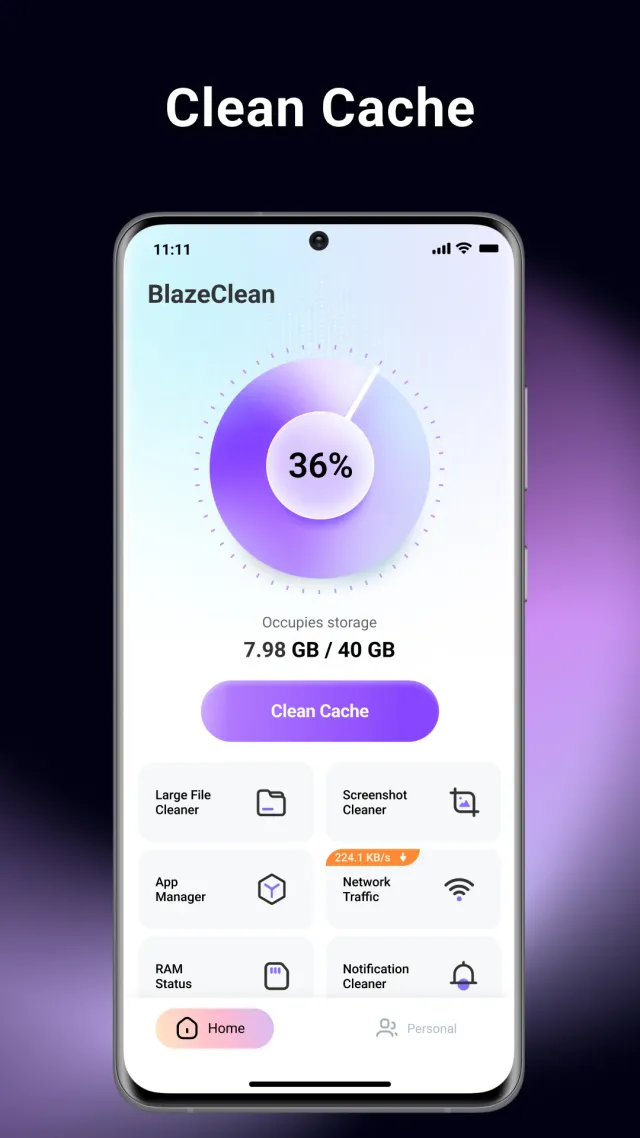 BlazeClean - Screen 1