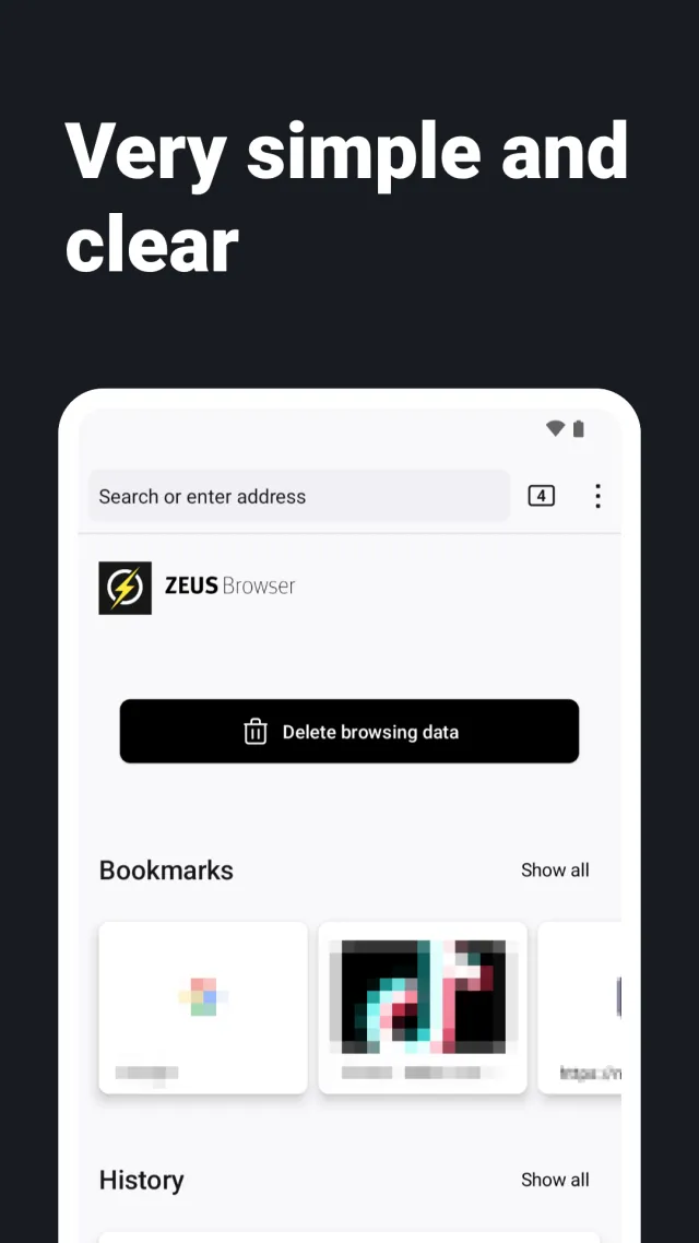 Internet Web Browser - ZEUS - Screen 1