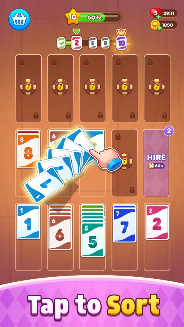 Solitaire Stack Sort - Screen 1
