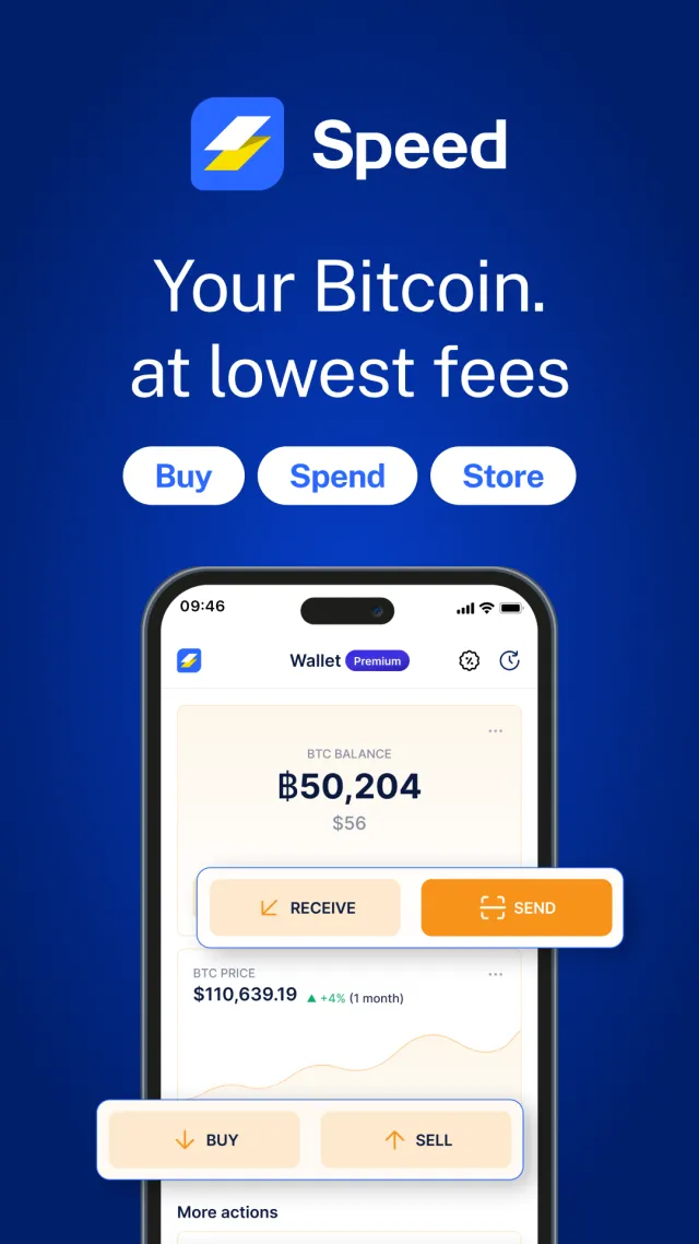 Speed Wallet - Buy Bitcoin - Screen 1
