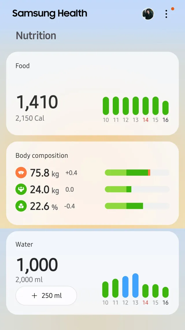 Samsung Health - Screen 6