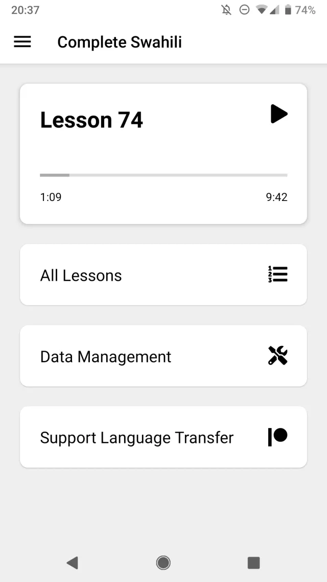 Language Transfer - Screen 3