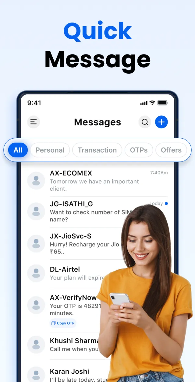 Messages - SMS Messenger - Screen 1