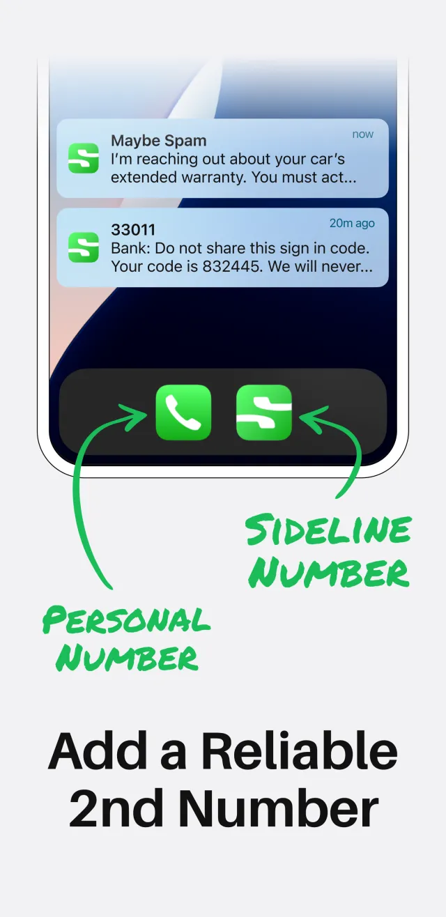 Sideline: 2nd Phone Line App - Screen 3