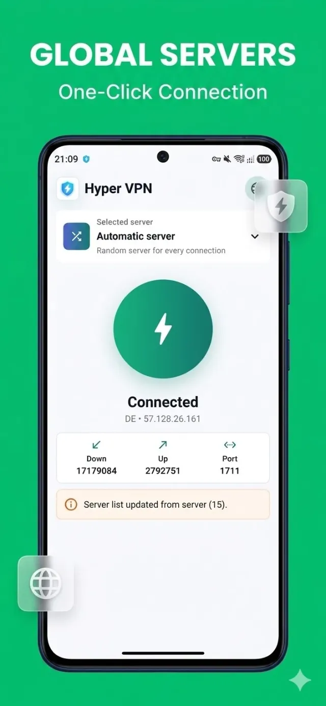 Hyper VPN فیلتر شکن قوی پرسرعت - Screen 1