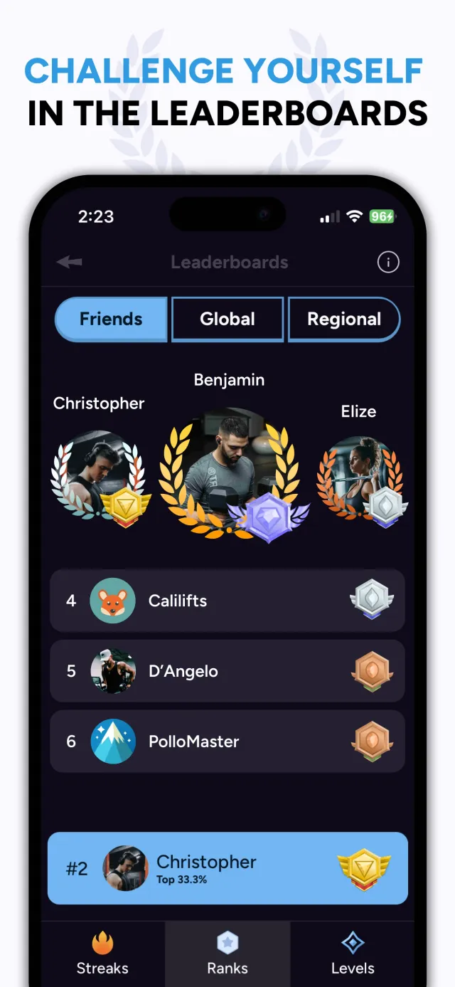 Liftoff - Ranked Gym Workouts - Screen 6