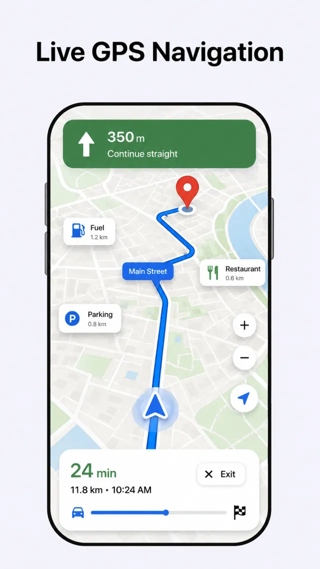 GPS Navigation: Live Earth Map - Screen 1