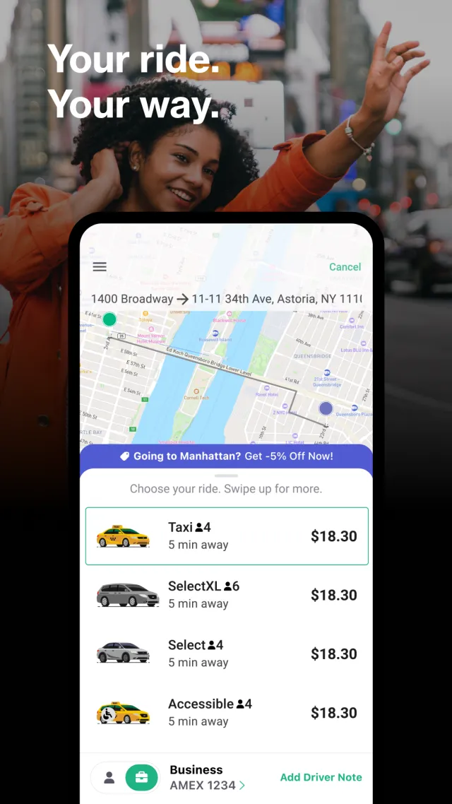 Curb - Request & Pay for Taxis - Screen 1