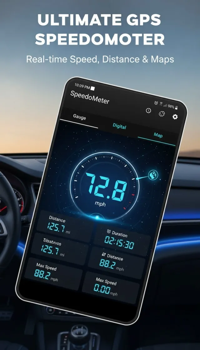 Gps Speedometer & Mph Tracker - Screen 1