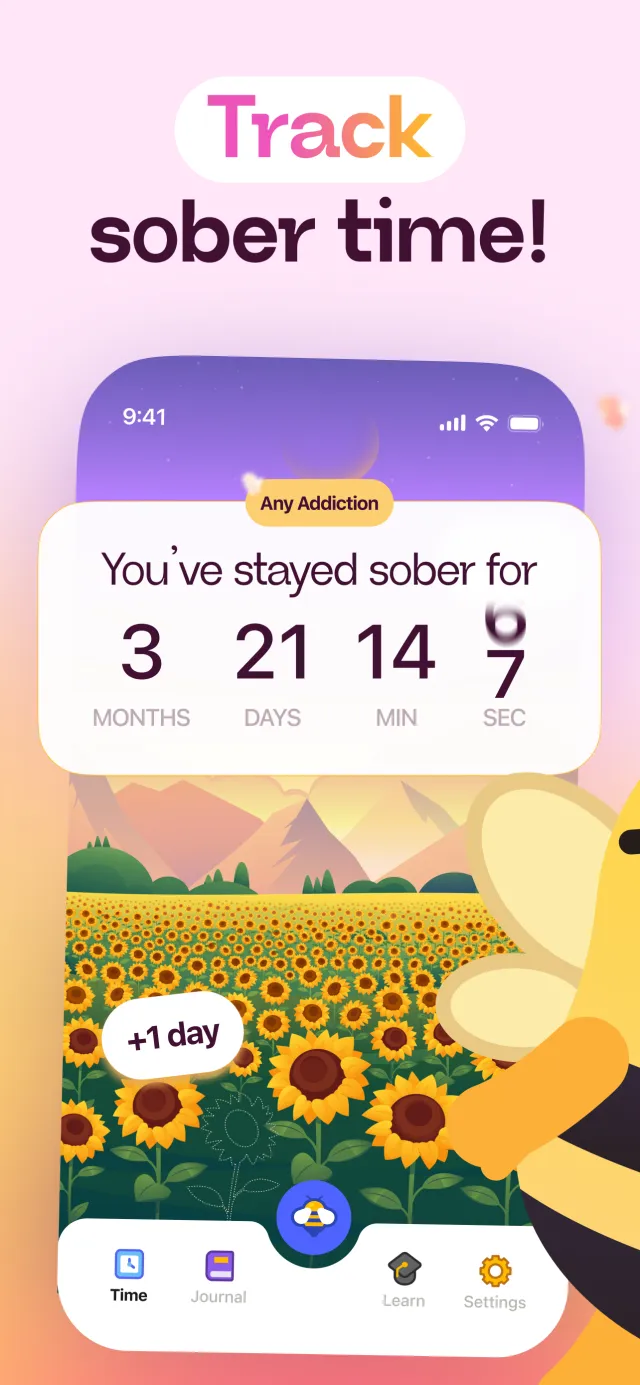 Sober Day Counter - Sunflower - Screen 1