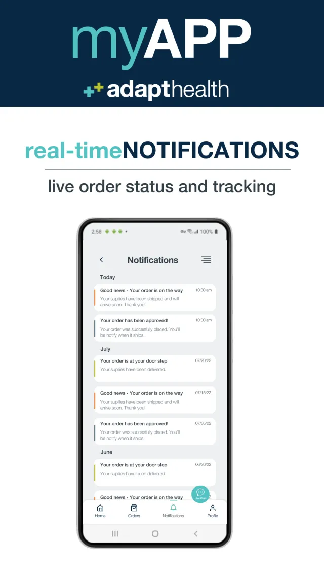myAPP by AdaptHealth - Screen 3