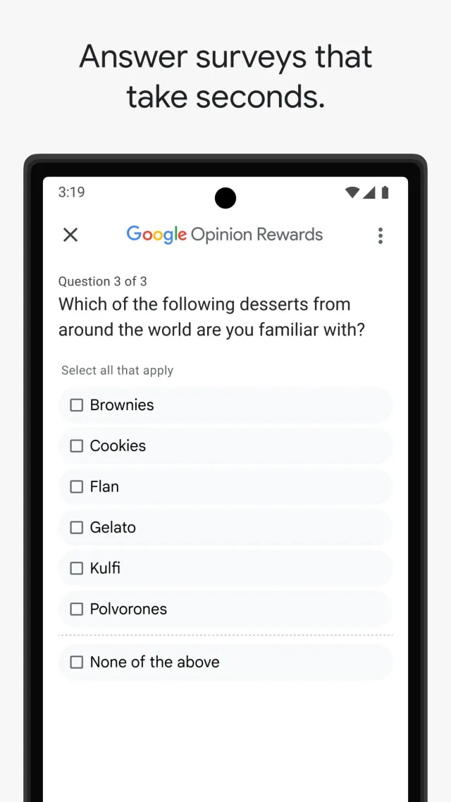 Google Opinion Rewards - Screen 2