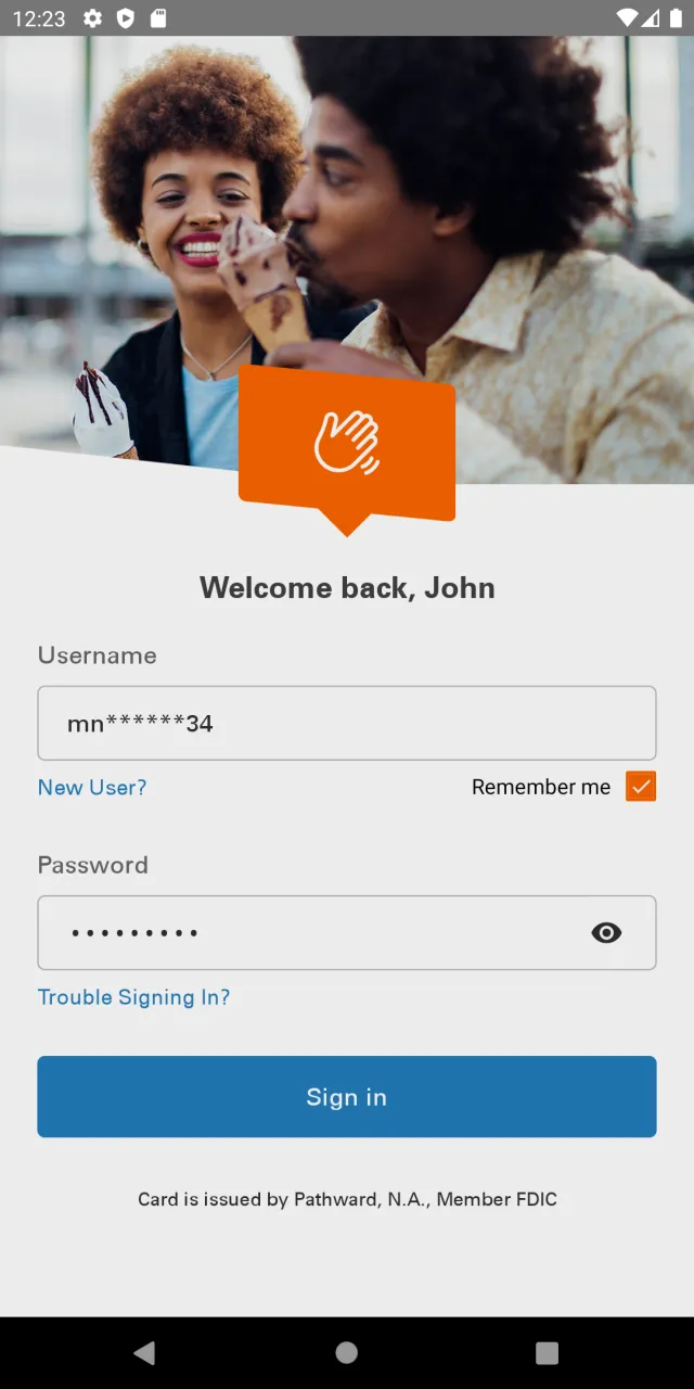 Money Network® Mobile App - Screen 1
