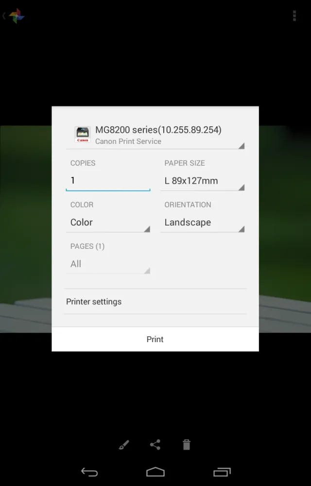 Canon Print Service - Screen 4