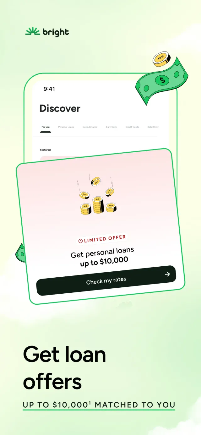 Bright: Loans & Credit Builder - Screen 1