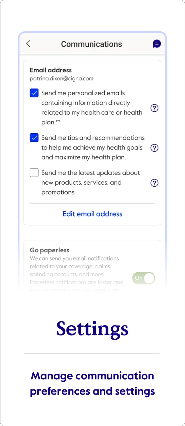 myCigna - Screen 6