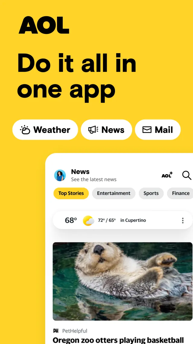 AOL: Email News Weather - Screen 1
