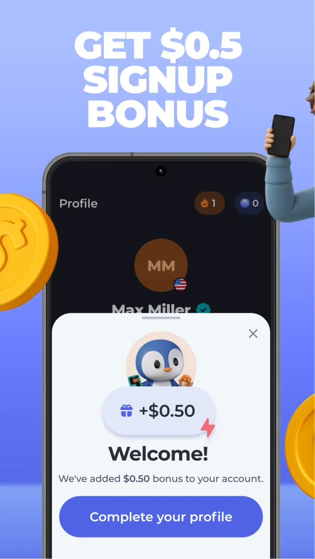PenguPace: Rewards for Steps - Screen 3