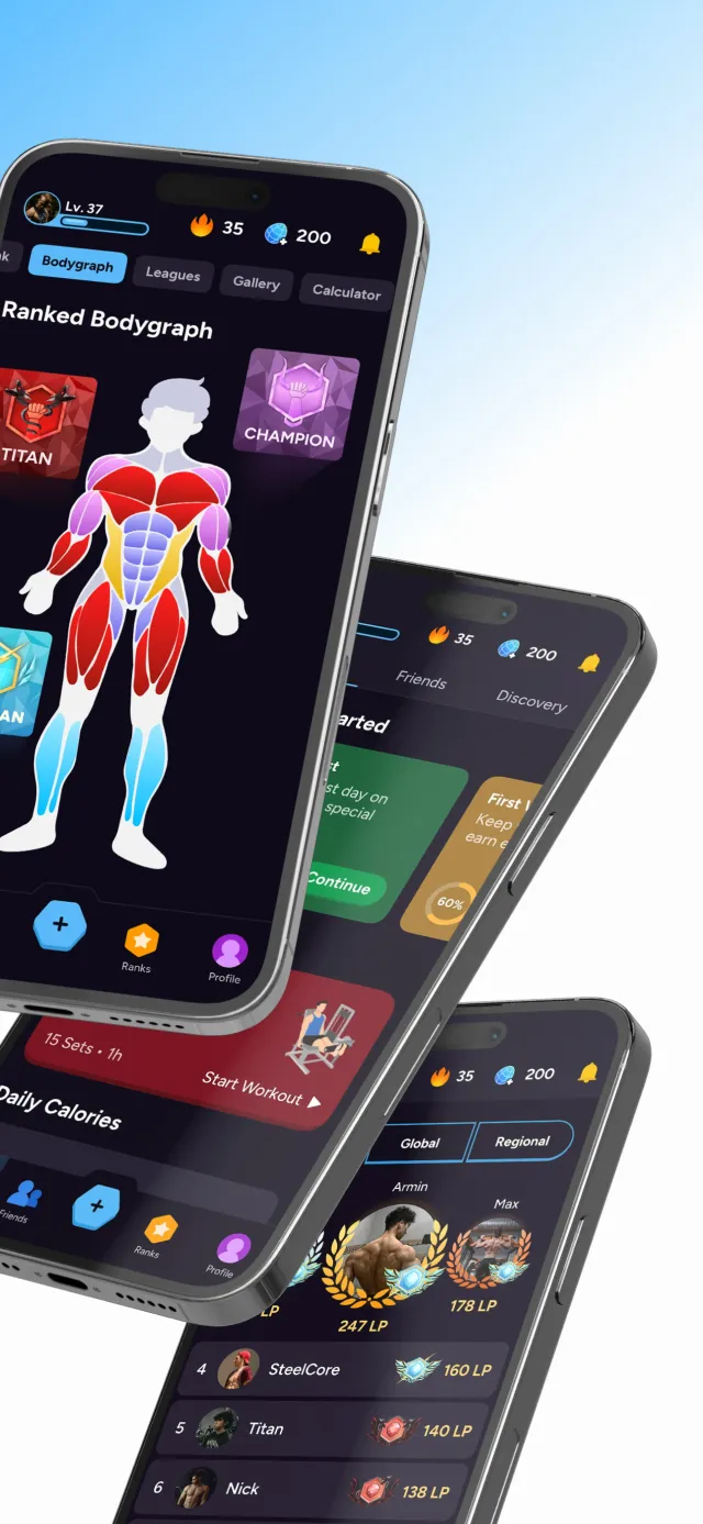 Liftoff - Ranked Gym Workouts - Screen 2