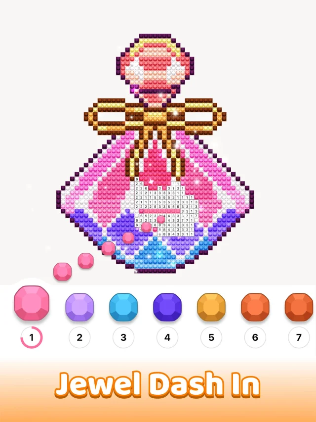 Jewelscapes: Color by Number - Screen 6