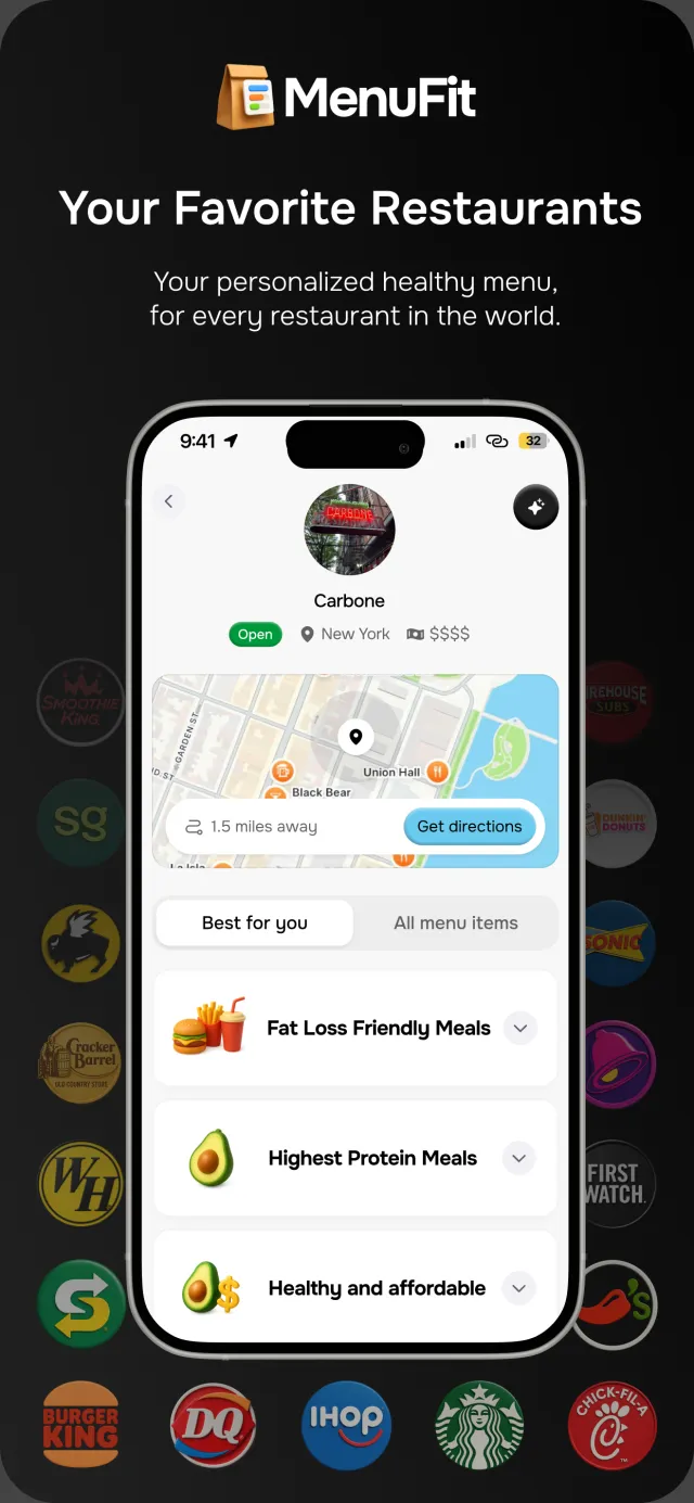 MenuFit - Healthy Eating Out - Screen 2