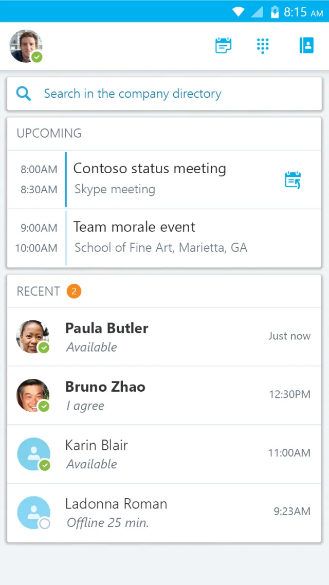 Skype for Business for Android - Screen 4