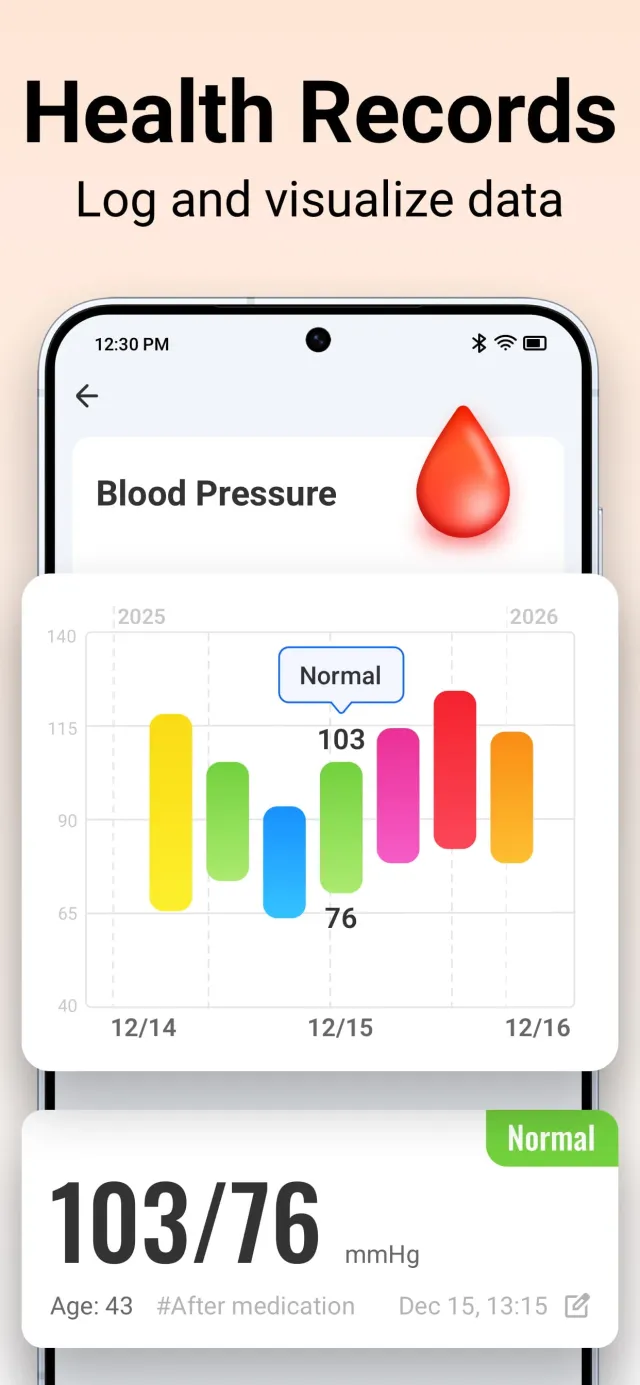 My Health: BP & HR Log - Screen 2