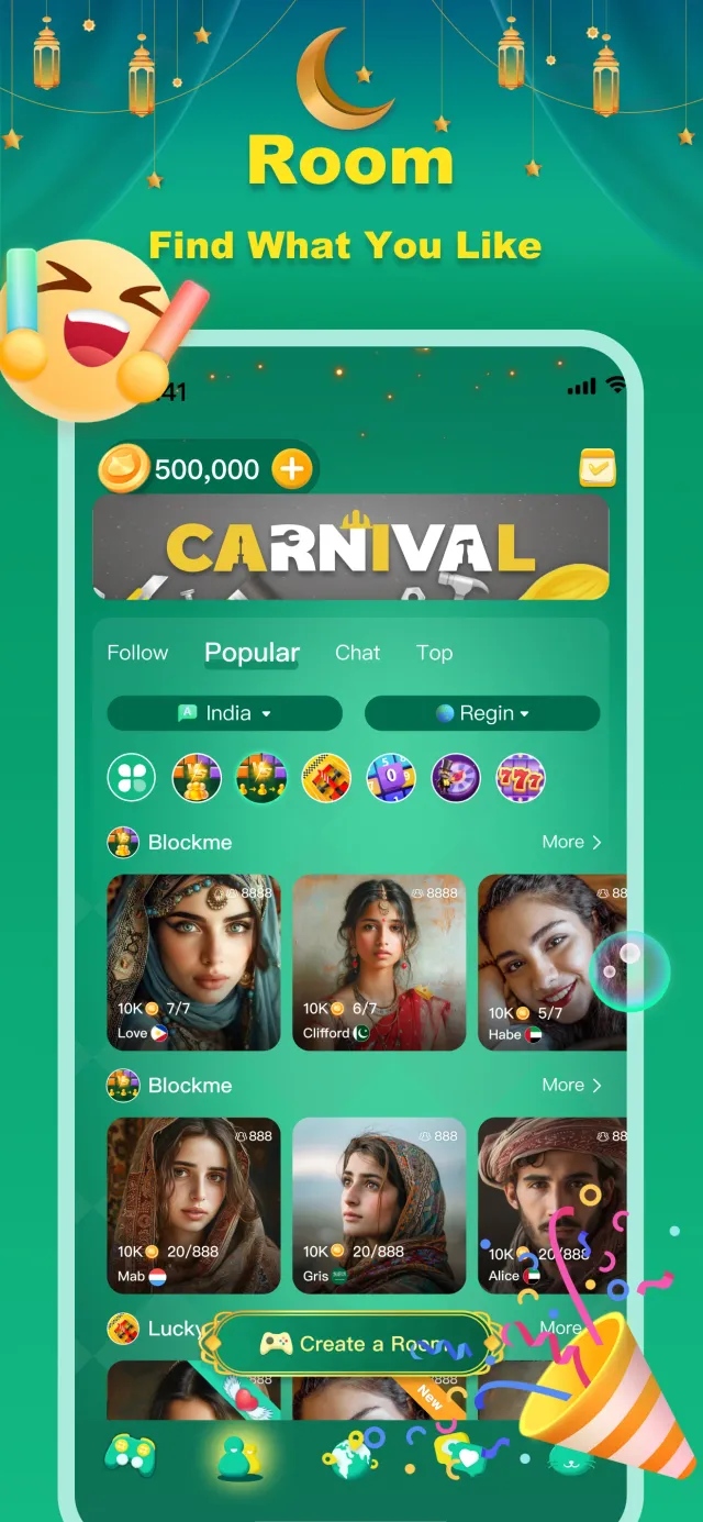 Gemgala - Party & Chat & Games - Screen 3