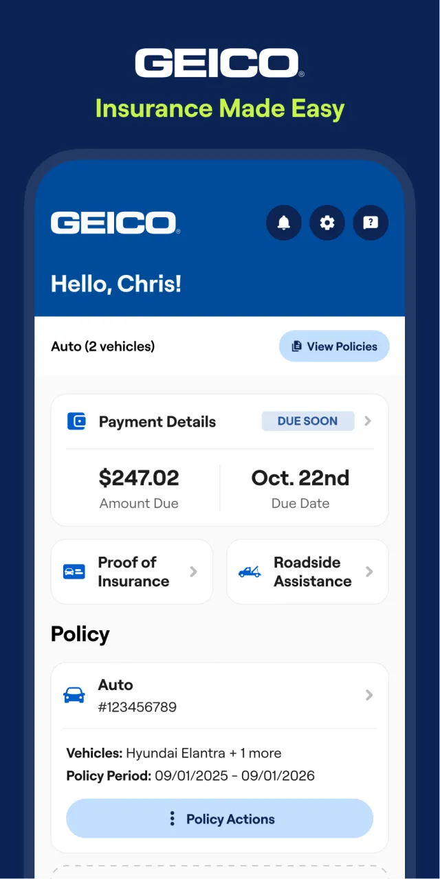 GEICO Mobile - Car Insurance - Screen 1