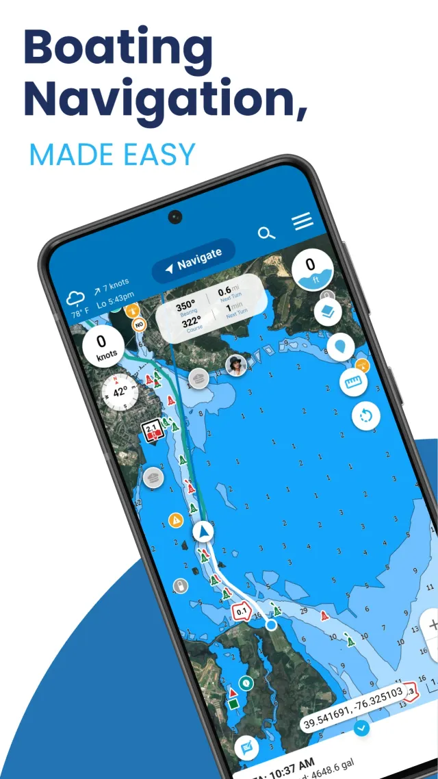 Argo - Boat Navigation App - Screen 1