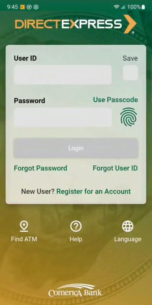 Direct Express® Mobile - Screen 1