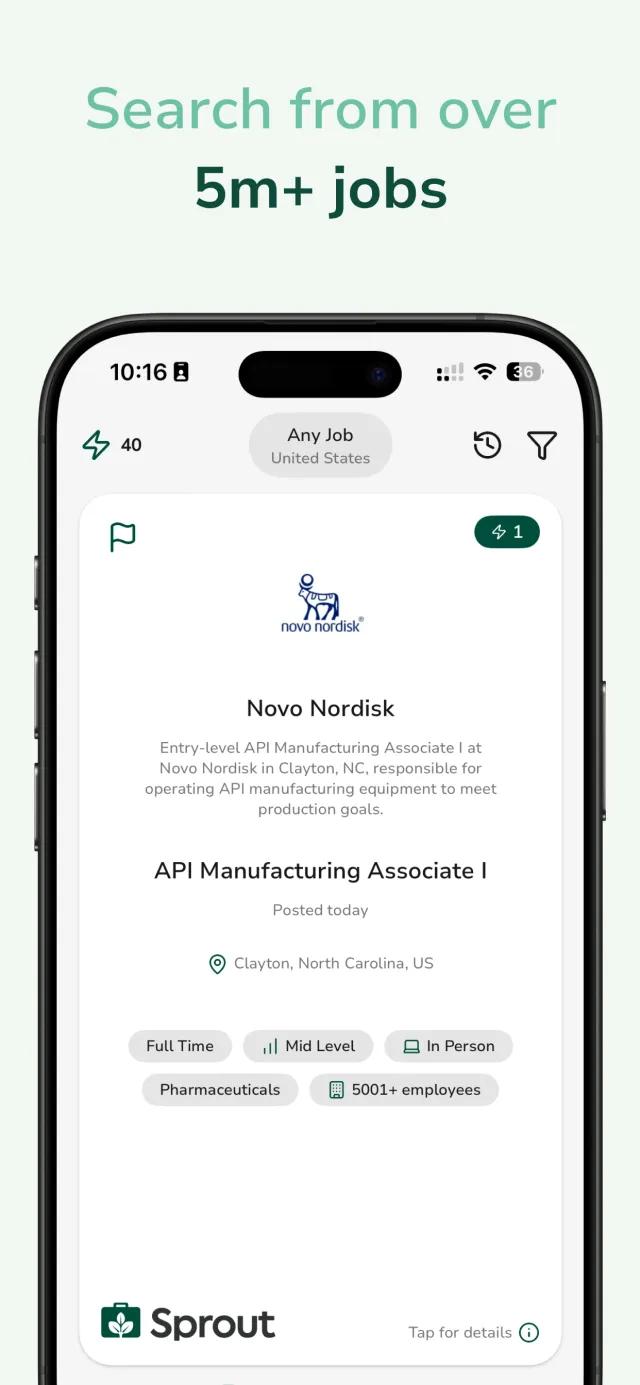 Sprout - AI Job Search - Screen 2